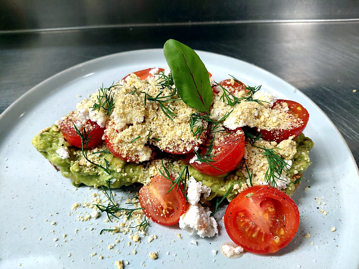 Smashed Avo on Berry Sourdough